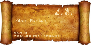 Léber Márton névjegykártya